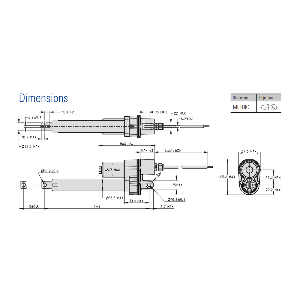 MAX JAC SERIES THOMSON MAX JAC SERIES RODDED ELECTRIC ACTUATOR<BR>SPECIFY NOTED INFORMATION FOR PRICE AND AVAILABILITY